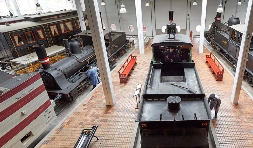 Odense Jernbanemuseum set indefra